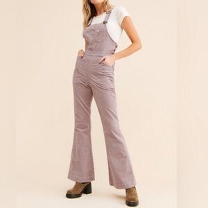 Lee Workwear Factory Flare Corduroy Overall in Purple Storm Size Medium NEW